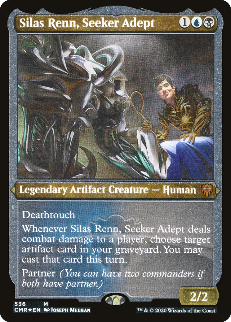 Image of Silas Renn, Seeker Adept (Foil Etched) (CMR-536) - Commander Legends Etched Foil