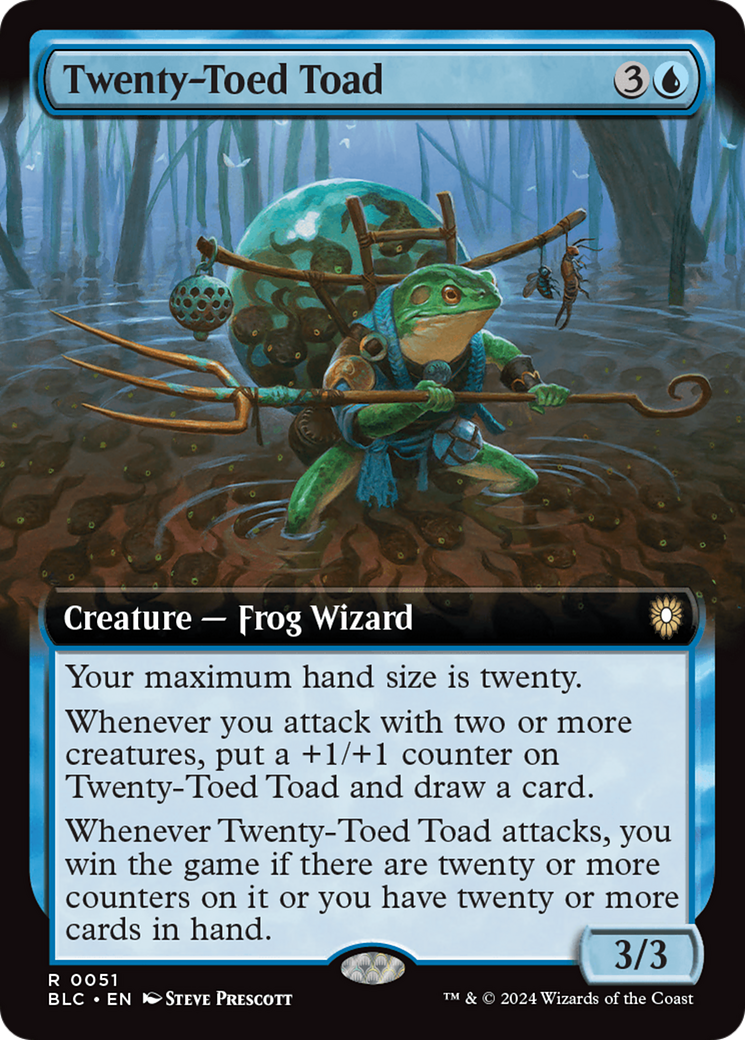 Image of Twenty-Toed Toad (Extended Art) (BLC-051) - Bloomburrow Commander: (Extended Art)