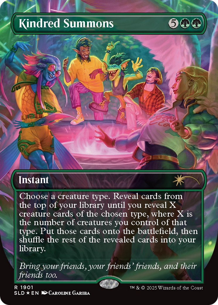 Image of Kindred Summons (SLD-1901) - Secret Lair Drop (Borderless) Foil