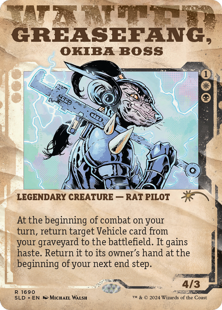 Image of Greasefang, Okiba Boss (SLD-1690) - Secret Lair Drop: (Showcase) (Borderless)