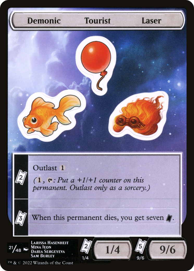 Image of Demonic Tourist Laser (UNF-021) - Unfinity Sticker Sheets