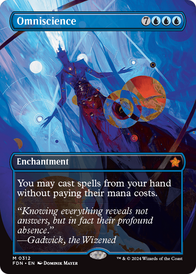 Image of Omniscience (Borderless) (FDN-312) - Foundations: (enchantment) (Borderless)