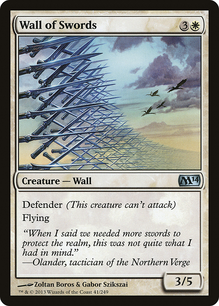 Image of Wall of Swords (M14-041) - Magic 2014 Foil