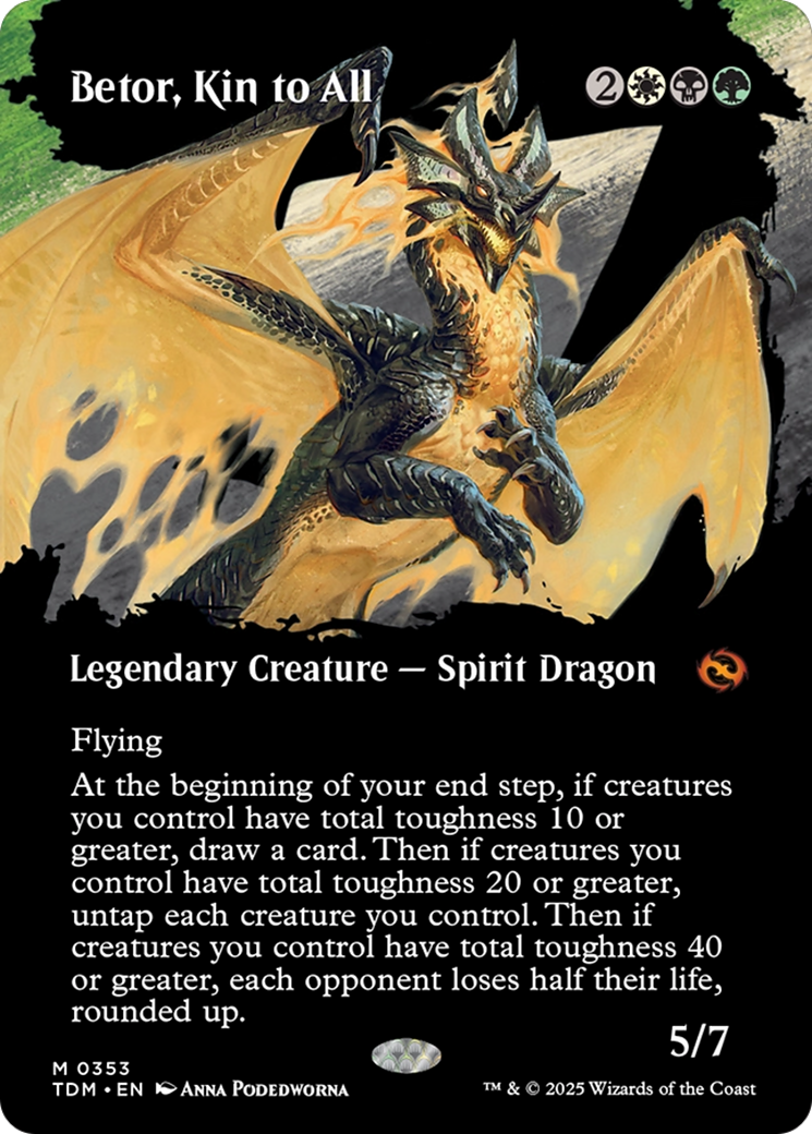 Image of Betor, Kin to All (Borderless) (TDM-353) - Tarkir: Dragonstorm: (Showcase) (Borderless)
