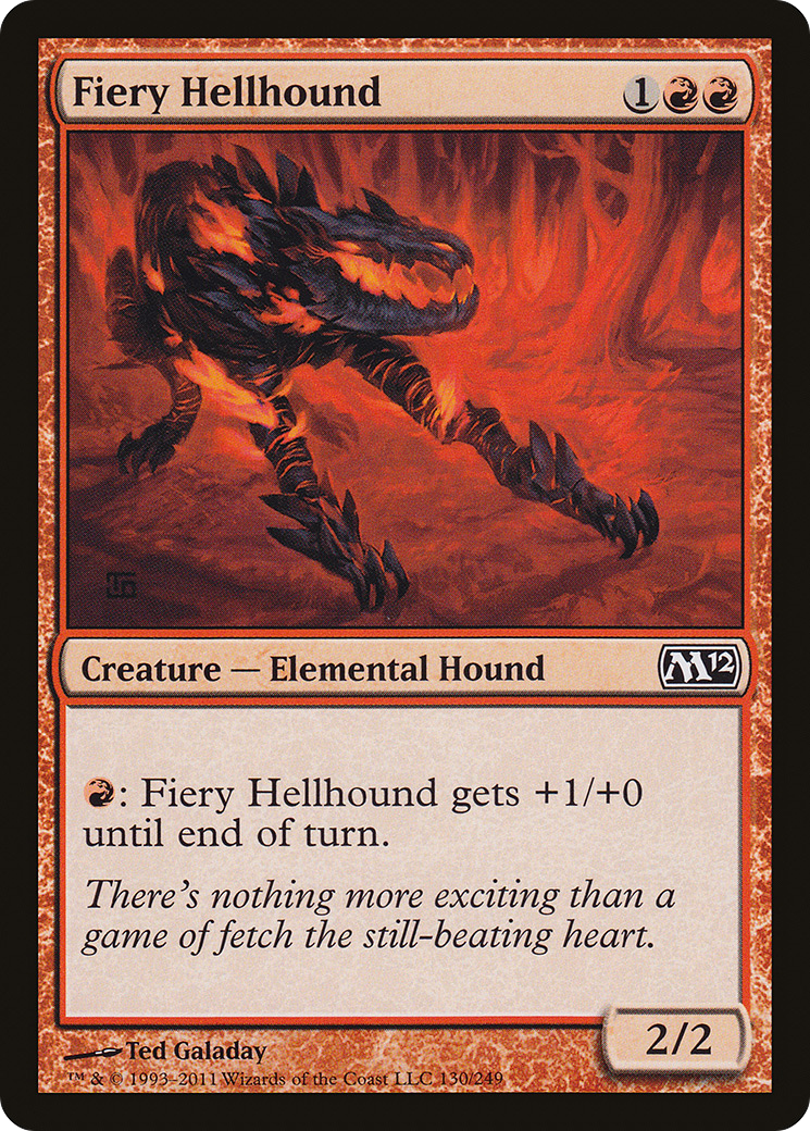 Image of Fiery Hellhound (M12-130) - Magic 2012 Foil
