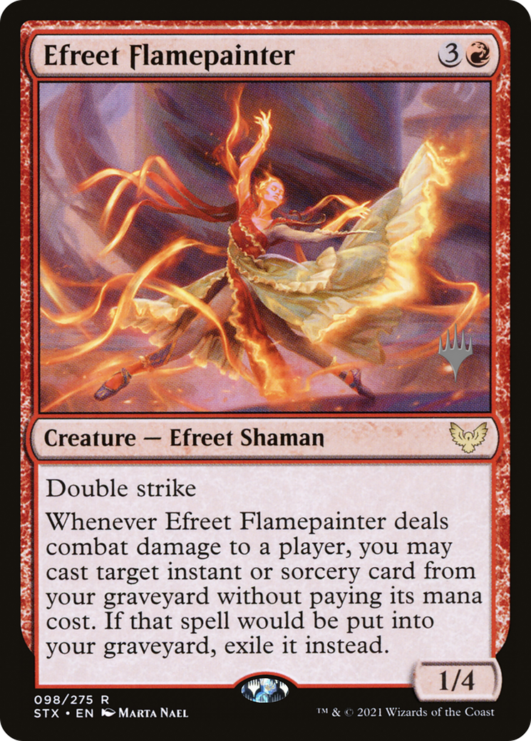 Image of Efreet Flamepainter (PPSTX-98P) - Strixhaven: School of Mages Promos Foil