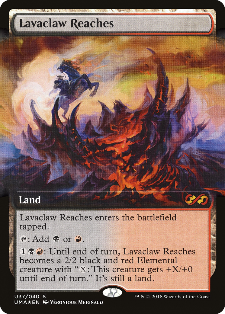 Image of Lavaclaw Reaches (UMA:BT-U37) - Ultimate Box Topper: (Extended Art) Foil