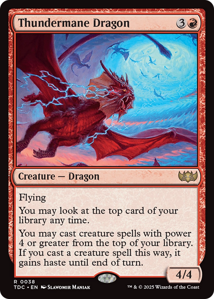 Image of Thundermane Dragon (TDC-038) - Commander: Tarkir: Dragonstorm