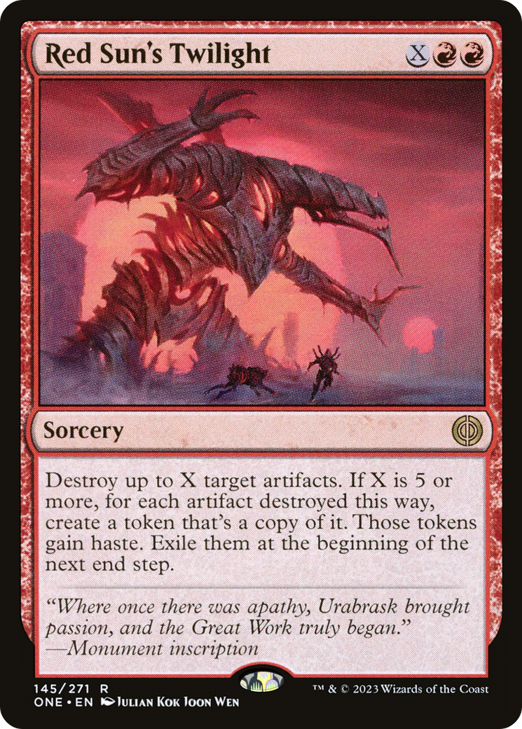Image of Red Sun's Twilight (ONE-145) - Phyrexia: All Will Be One Foil
