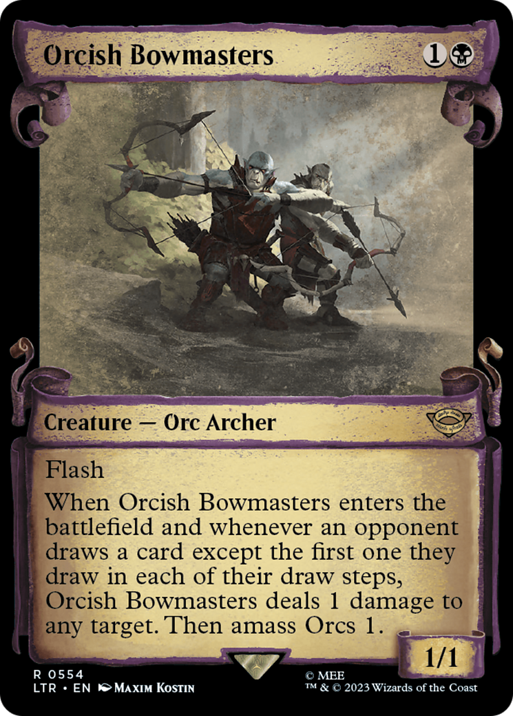 Image of Orcish Bowmasters (Showcase Scrolls) (LTR-554) - The Lord of the Rings: Tales of Middle-earth: (Showcase) Foil