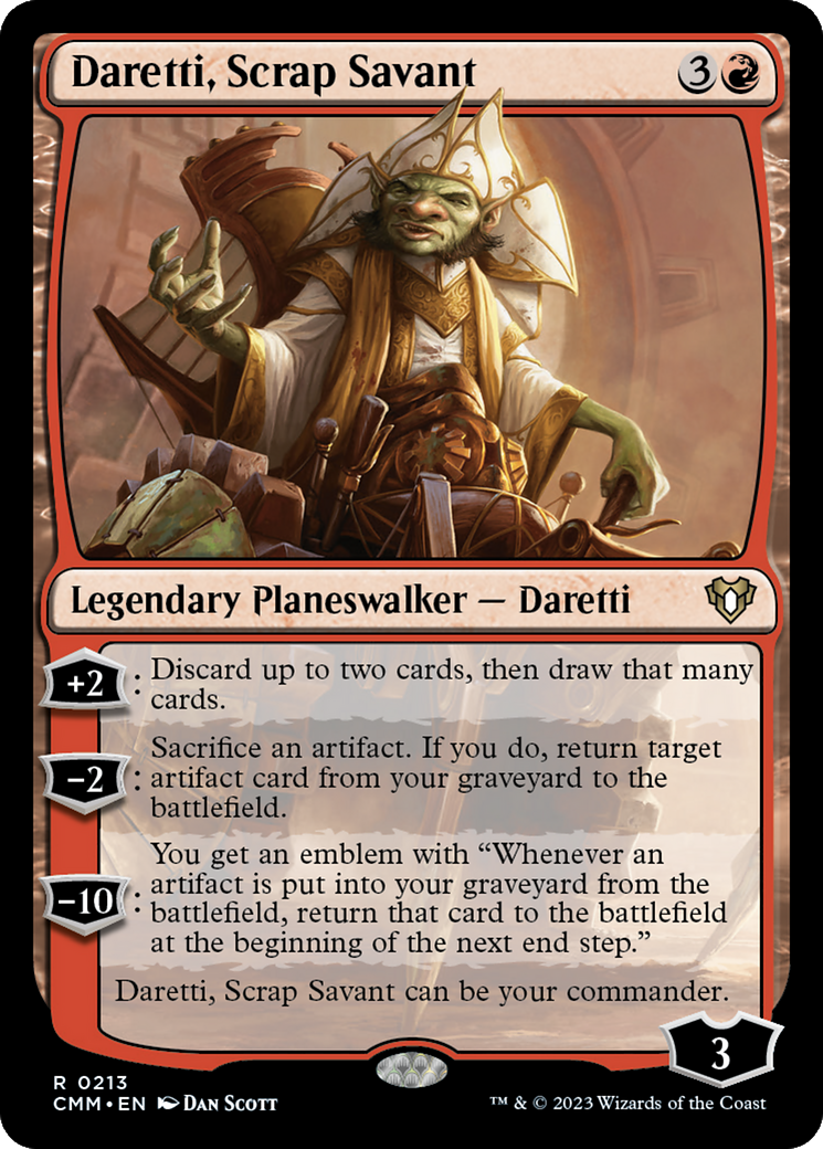 Image of Daretti, Scrap Savant (CMM-213) - Commander Masters