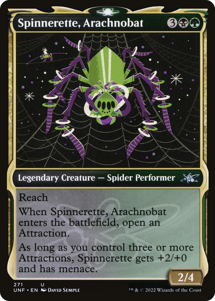 Image of Spinnerette, Arachnobat (Showcase) (UNF-271) - Unfinity: (Showcase) Foil