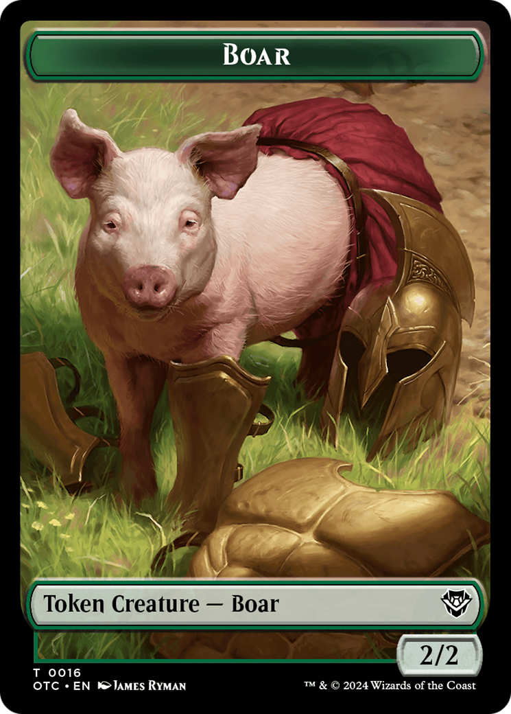 Image of Boar (TOTC-016) - Outlaws of Thunder Junction Commander Tokens