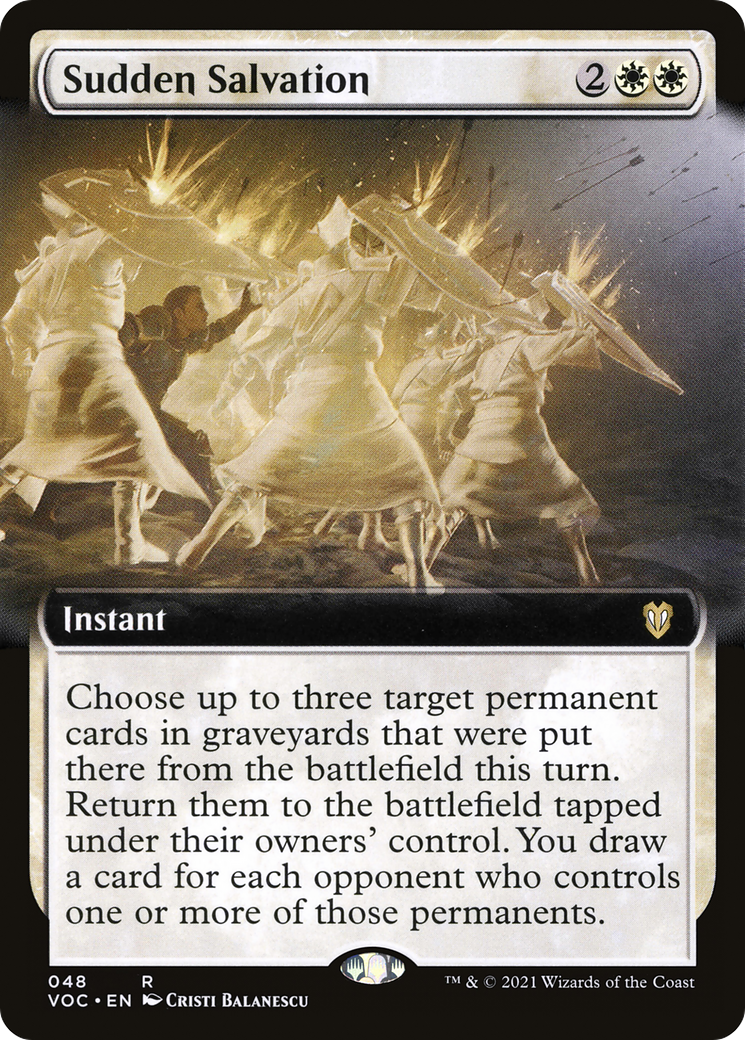 Image of Sudden Salvation (Extended Art) (VOC-048) - Crimson Vow Commander: (Extended Art)