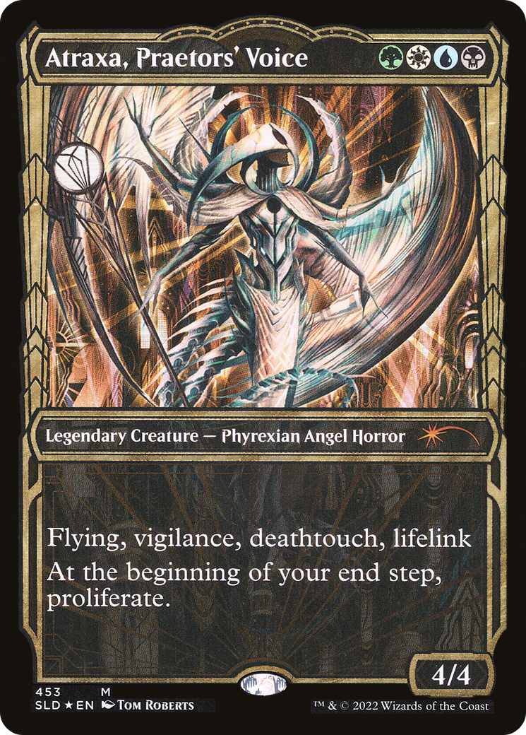 Image of Atraxa, Praetors' Voice (Gilded Foil) (SLD-453) - Secret Lair Drop: (Showcase) Foil