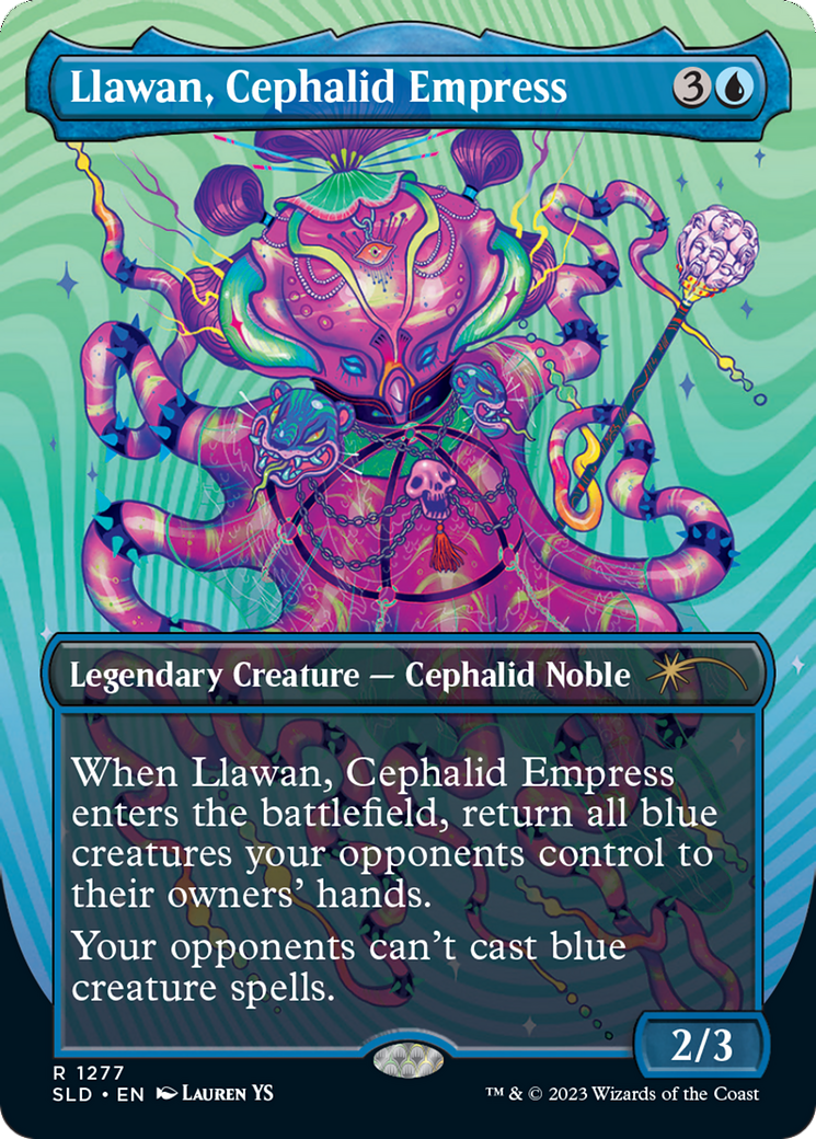 Image of Llawan, Cephalid Empress (SLD-1277) - Secret Lair Drop (Borderless) Foil