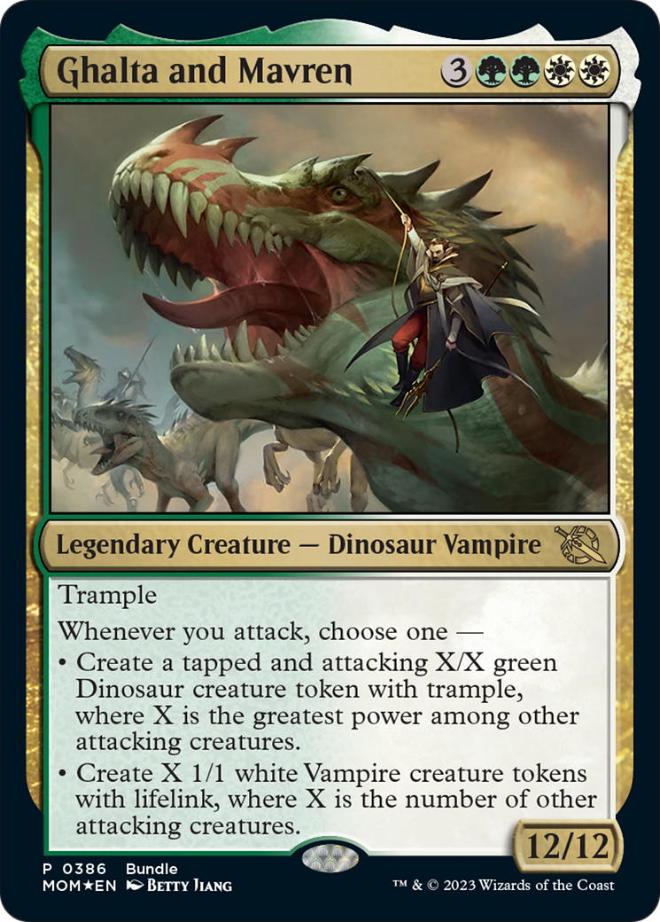 Image of Ghalta and Mavren (MOM Bundle) (UMP-386) - March of the Machine Foil