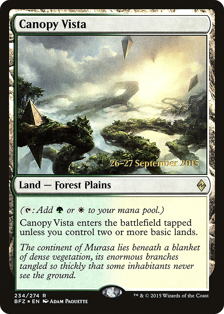 Image of Canopy Vista (PRE-234) - Battle for Zendikar Promos Foil