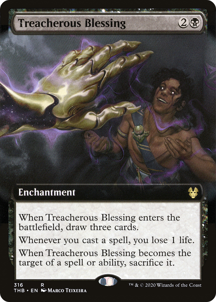 Image of Treacherous Blessing (THB-316) - Theros Beyond Death: (Extended Art) Foil