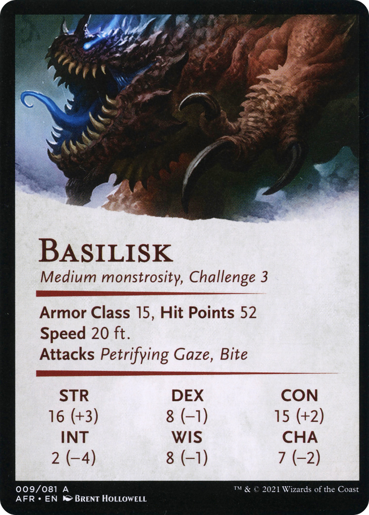 Image of Underdark Basilisk // Basilisk (AAFR-009) - Adventures in the Forgotten Realms Art Series (Borderless) Foil