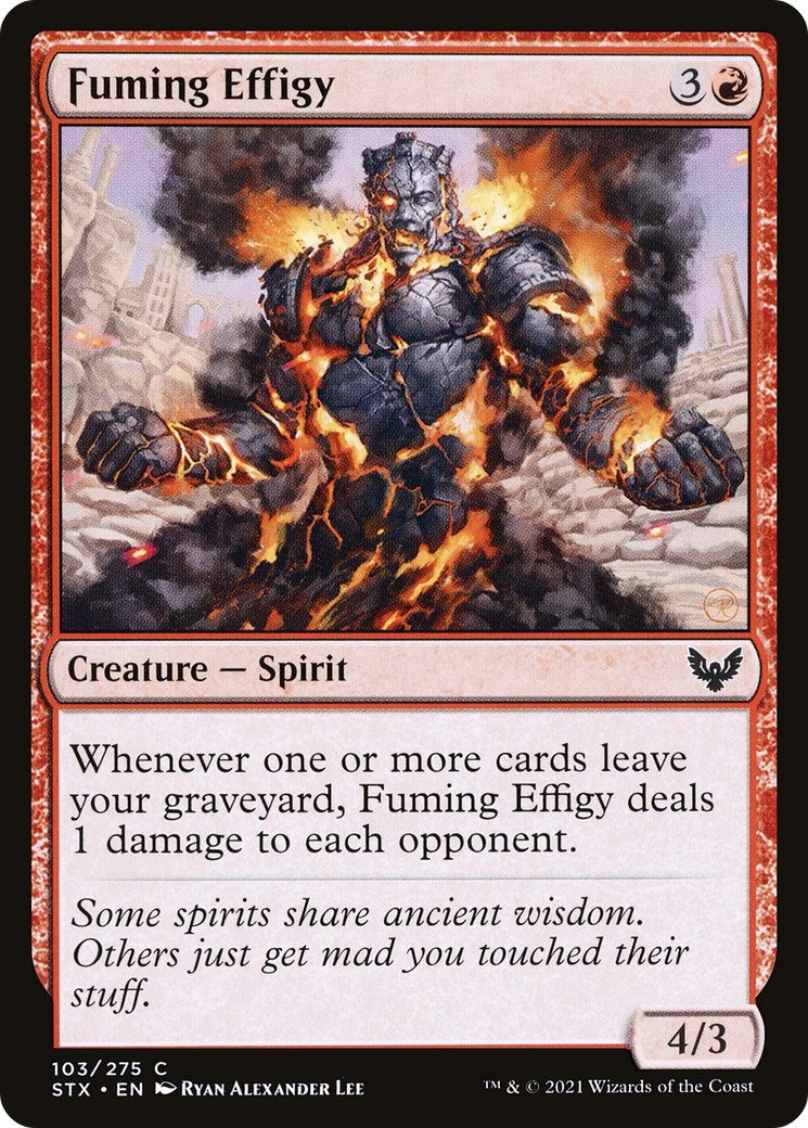 Image of Fuming Effigy (STX-103) - Strixhaven: School of Mages Foil
