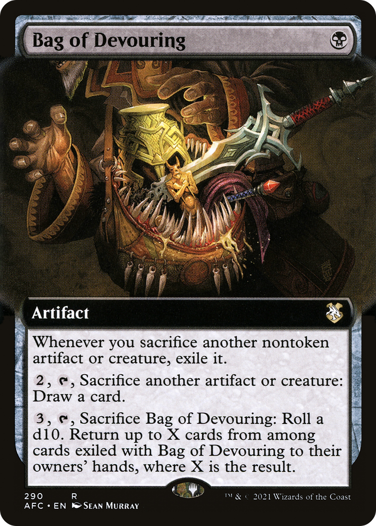 Image of Bag of Devouring (Extended Art) (AFC-290) - Forgotten Realms Commander: (Extended Art)