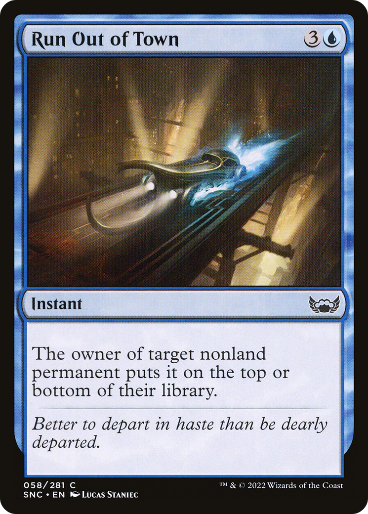 Image of Run Out of Town (SNC-058) - Streets of New Capenna Foil