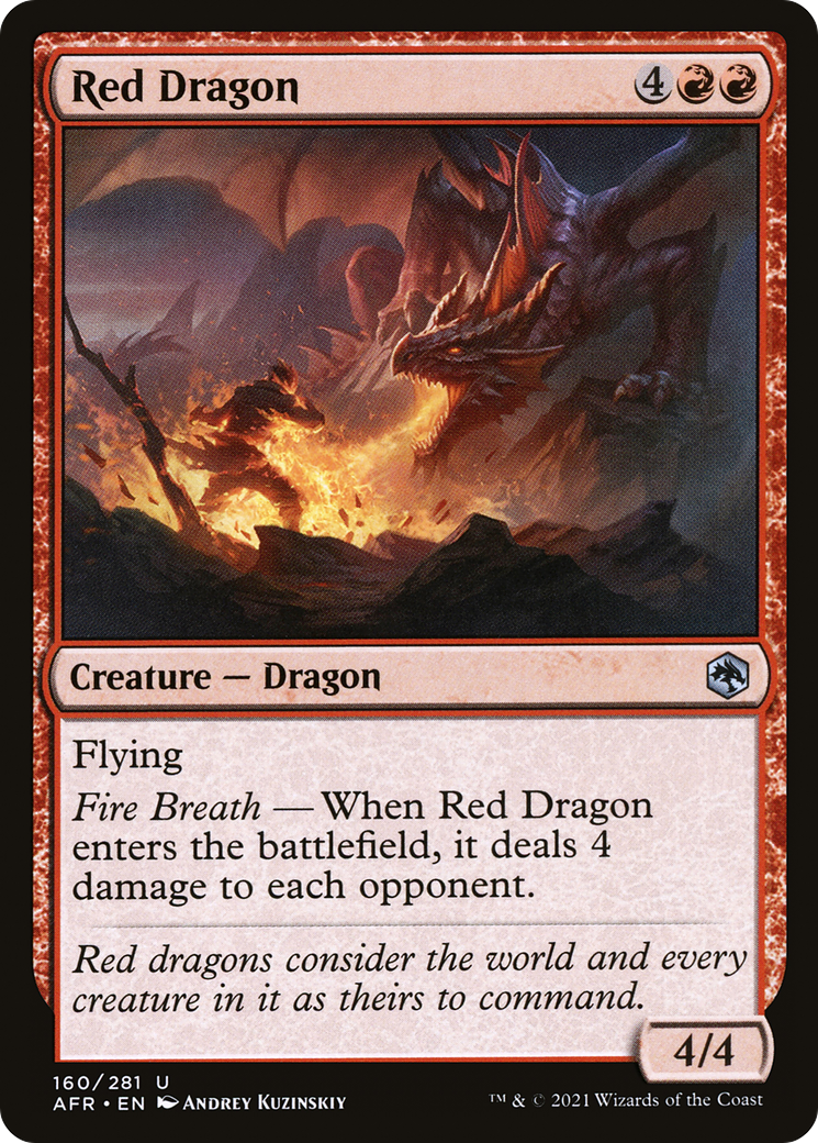 Image of Red Dragon (AFR-160) - Adventures in the Forgotten Realms Foil