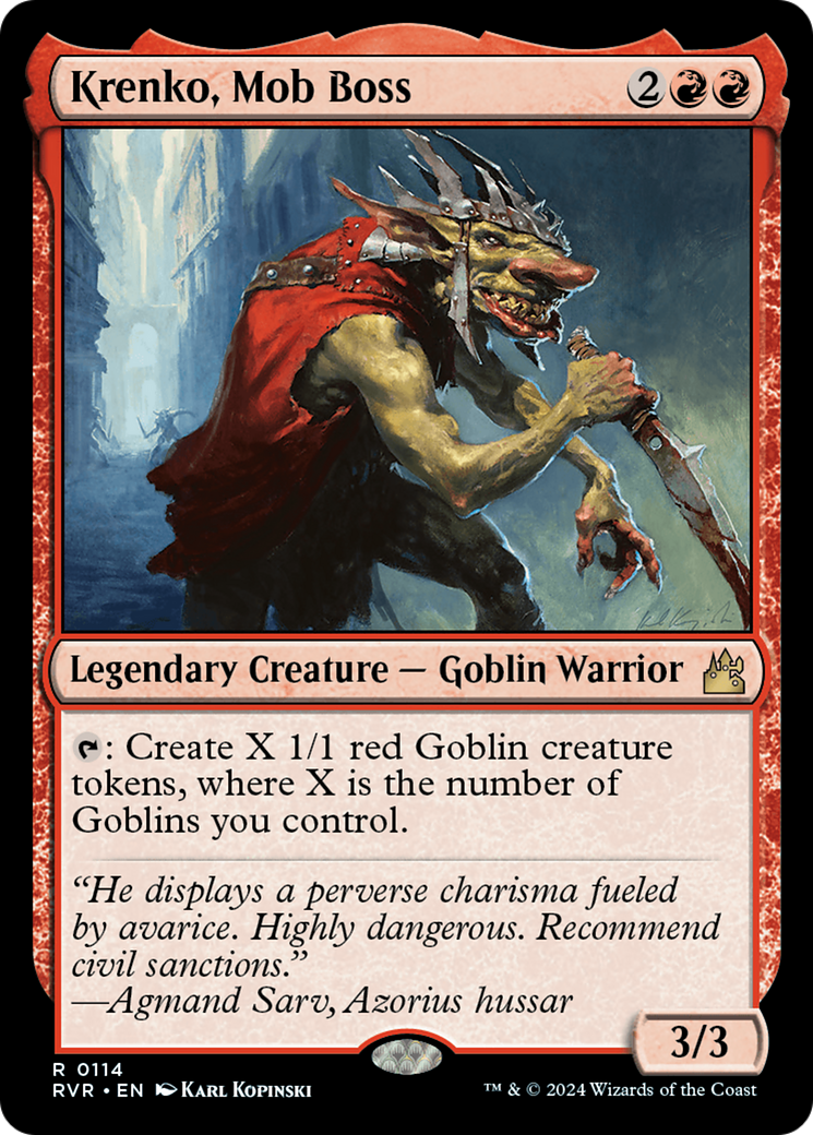 Image of Krenko, Mob Boss (RVR-114) - Ravnica Remastered