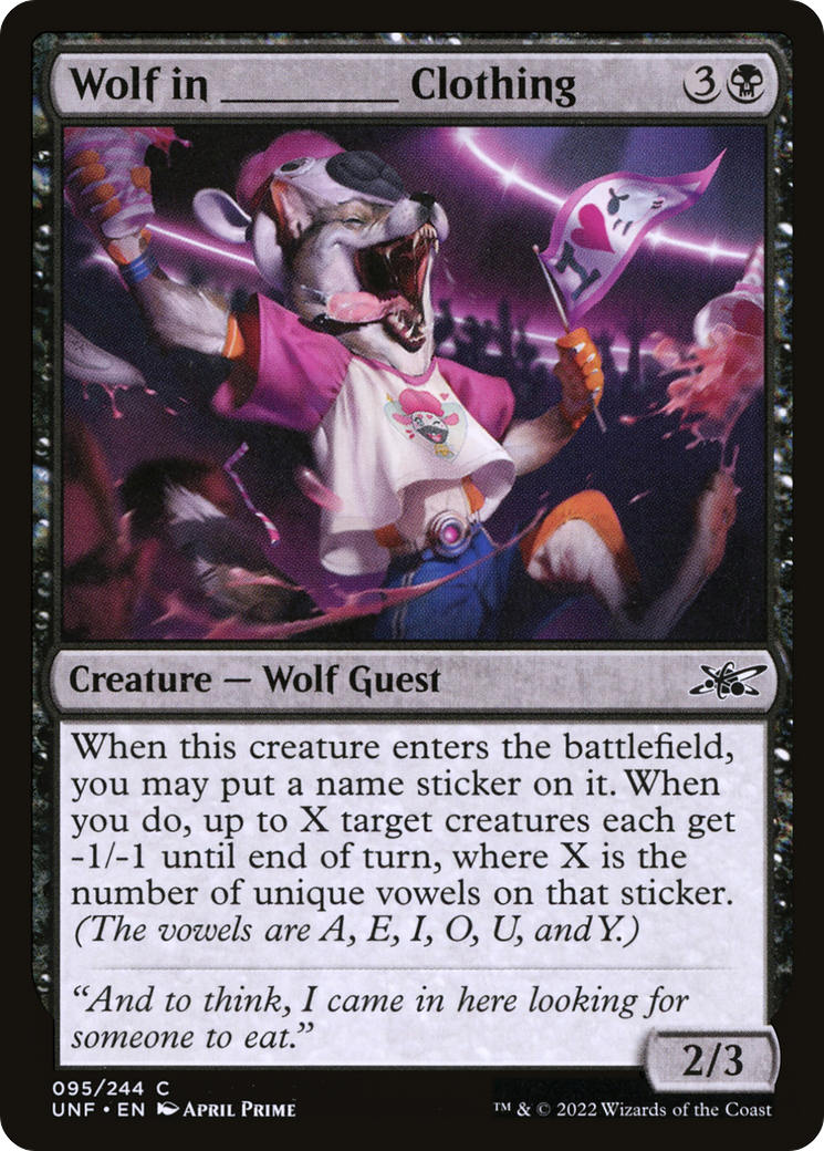 Image of Wolf in _______ Clothing (UNF-095) - Unfinity Foil