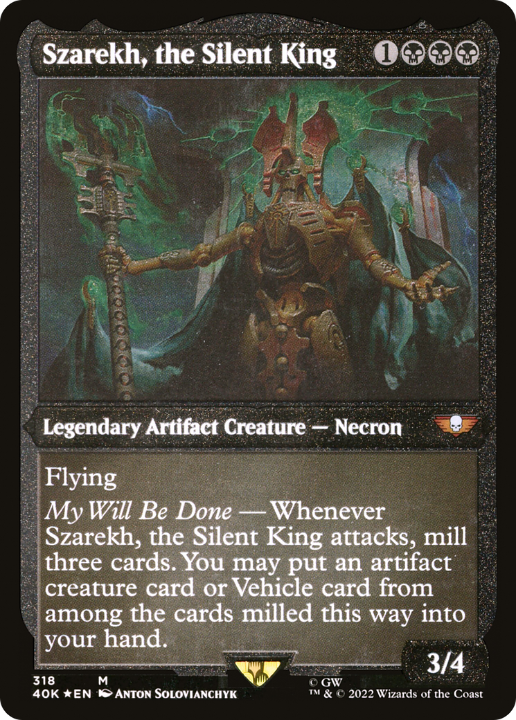 Image of Szarekh, the Silent King (40K-318) - Warhammer 40,000 Commander Etched Foil