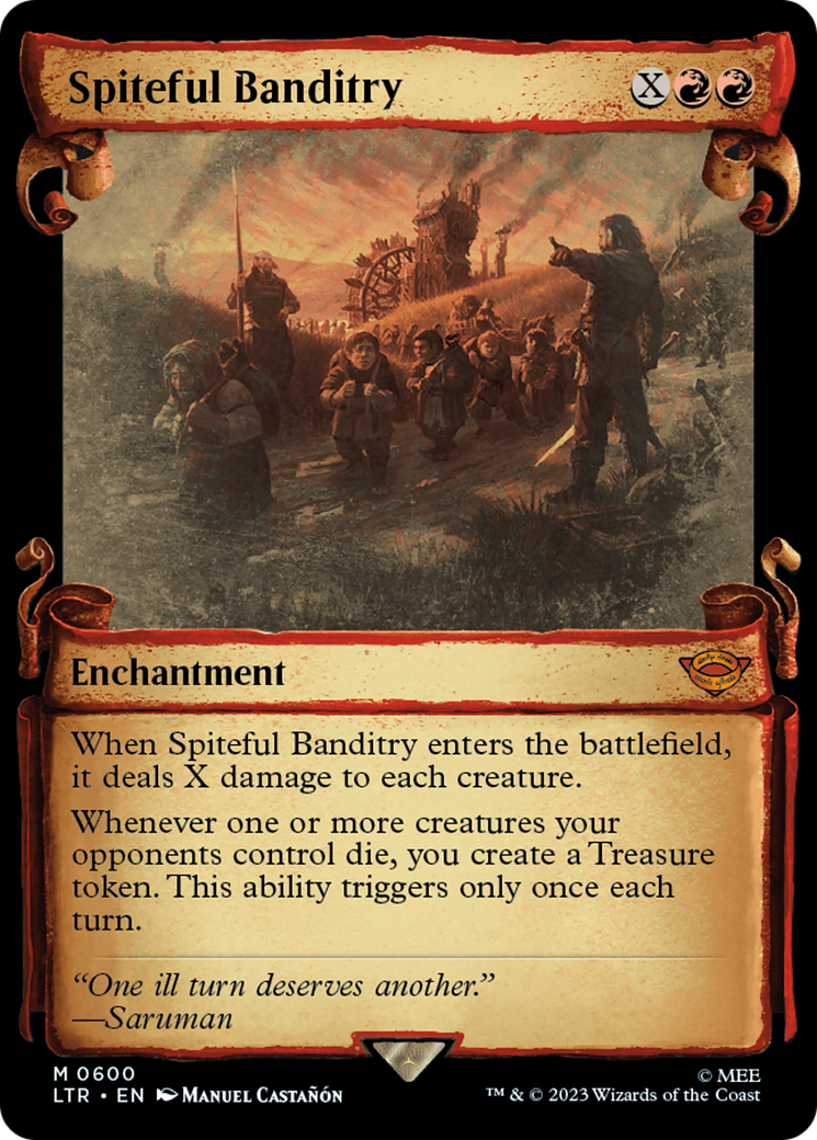 Image of Spiteful Banditry (Showcase Scrolls) (LTR-600) - The Lord of the Rings: Tales of Middle-earth: (Showcase)