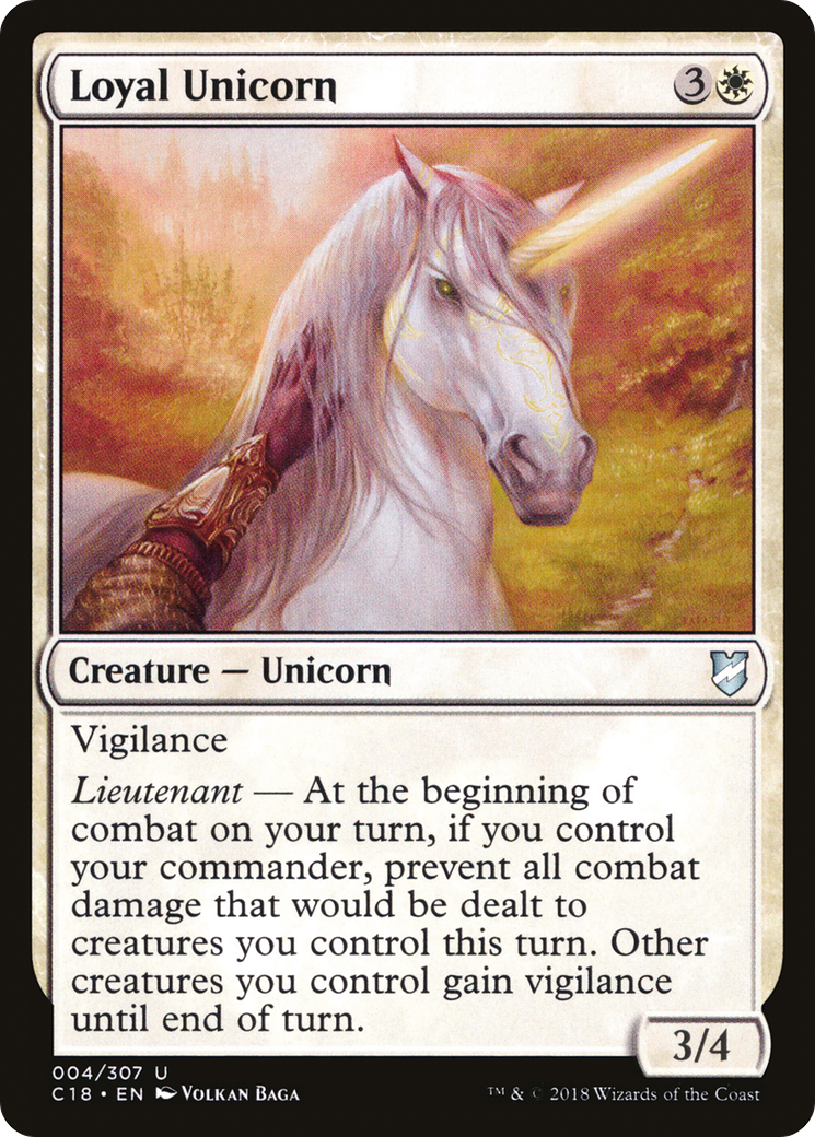 Image of Loyal Unicorn (C18-004) - Commander 2018