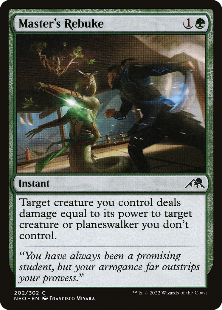 Image of Master's Rebuke (NEO-202) - Kamigawa: Neon Dynasty Foil