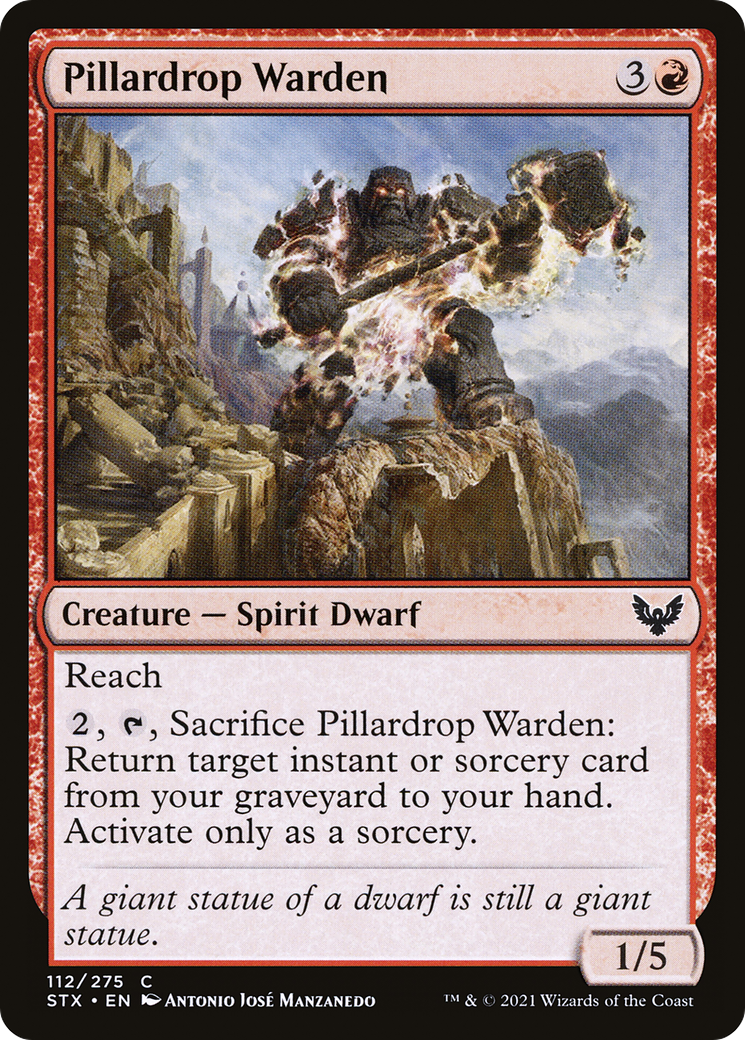 Image of Pillardrop Warden (STX-112) - Strixhaven: School of Mages