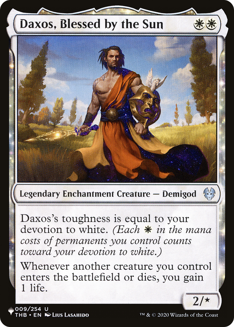 Image of Daxos, Blessed by the Sun (LIST-THB-9) - The List: (enchantment)
