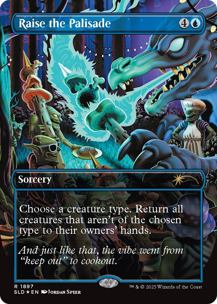 Image of Raise the Palisade (SLD-1897) - Secret Lair Drop (Borderless) Foil
