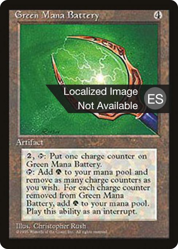 Image of Green Mana Battery (4BB-) - Fourth Edition Foreign Black Border