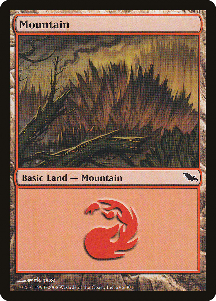 Image of Mountain (296) (SHM-296) - Shadowmoor Foil