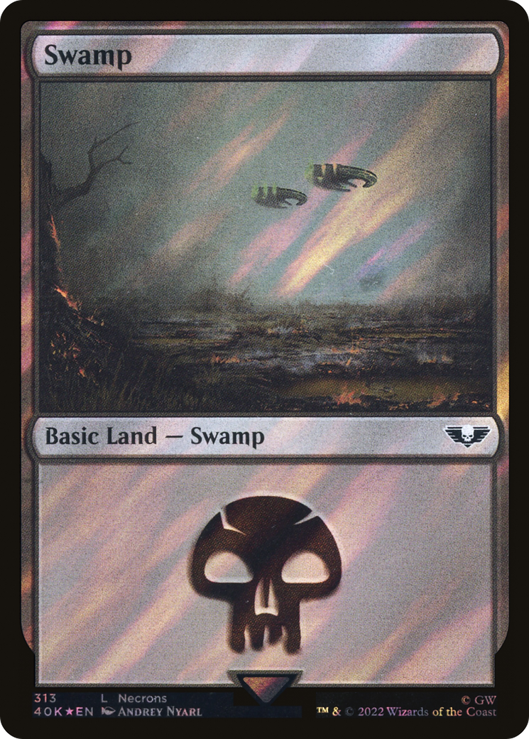 Image of Swamp (313) (Surge Foil) (40K-313) - Warhammer 40,000 Commander Foil
