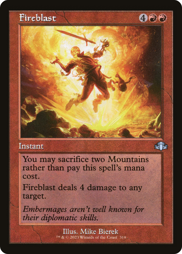 Image of Fireblast (Retro Frame) (DMR-319) - Dominaria Remastered Foil
