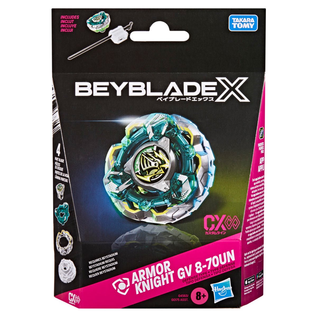 Image of Beyblade X Armor Knight GV 8-70UN CX Infinity Starter Pack Set