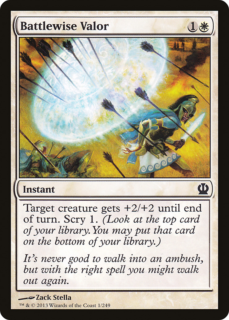 Image of Battlewise Valor (THS-001) - Theros Foil
