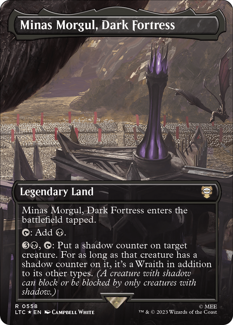 Image of Minas Morgul, Dark Fortress (Borderless) (Surge Foil) (LTC-558) - Tales of Middle-earth Commander (Borderless) Foil