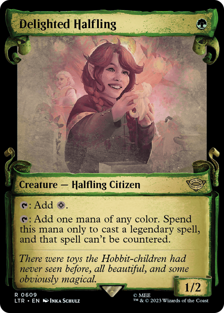 Image of Delighted Halfling (Showcase Scrolls) (LTR-609) - The Lord of the Rings: Tales of Middle-earth: (Showcase)