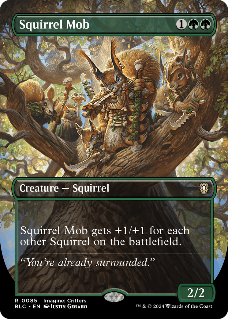 Image of Squirrel Mob (Borderless) (BLC-085) - Bloomburrow Commander (Borderless)