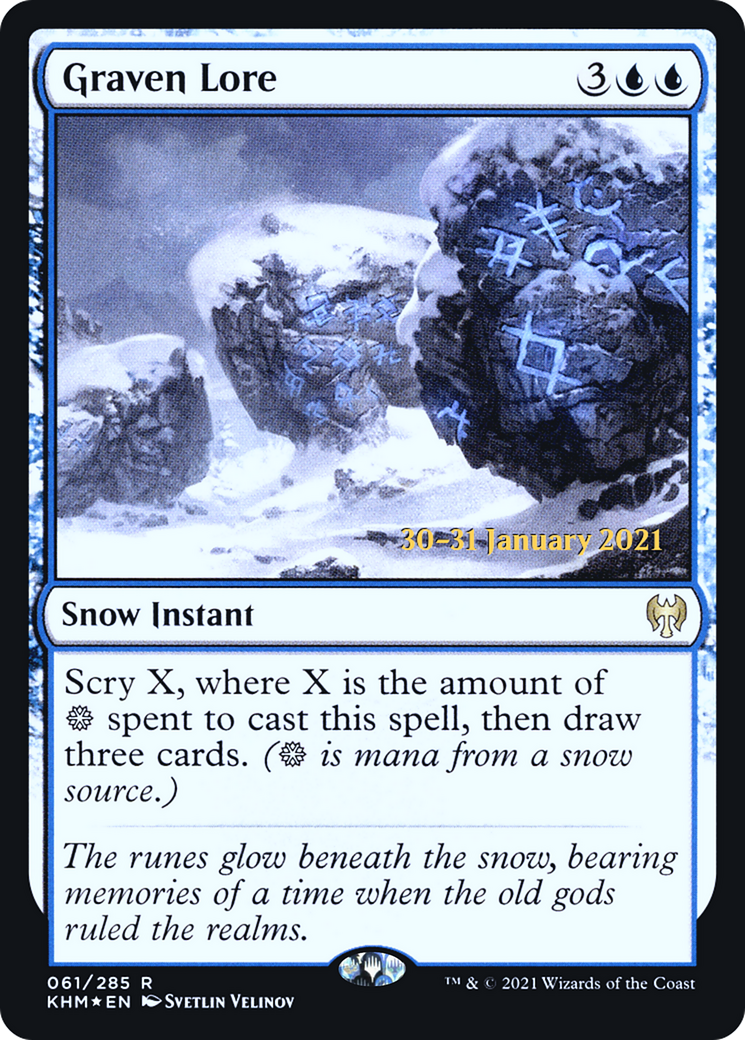 Image of Graven Lore (PRE-061) - Kaldheim Promos: (snow) Foil