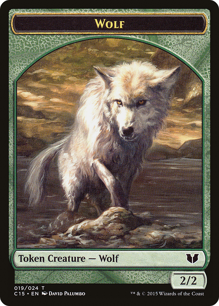 Image of Wolf // Zombie Double-Sided Token (C15-019) - Commander 2015 Tokens