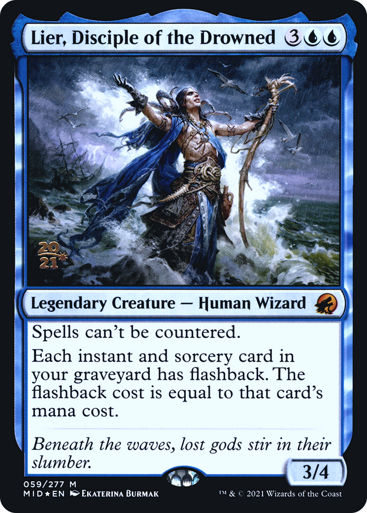 Image of Lier, Disciple of the Drowned (PRE-059) - Innistrad: Midnight Hunt Promos Foil
