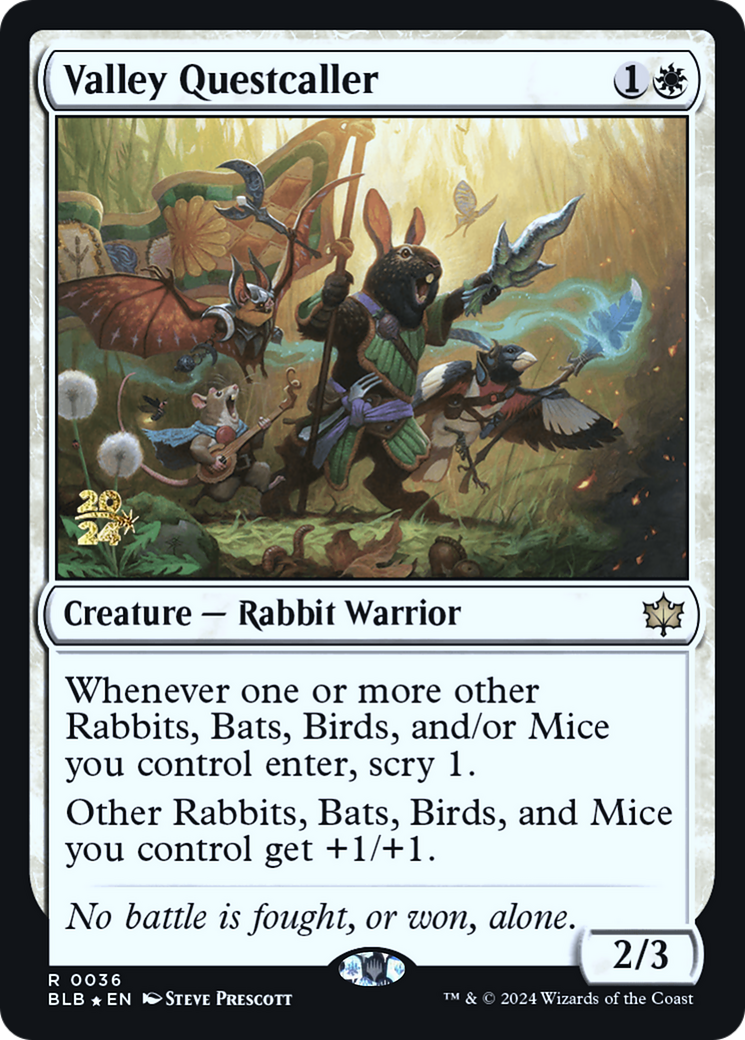 Image of Valley Questcaller (PRE-036) - Bloomburrow Promos Foil